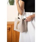 Just Polo Kadın Orta Boy Ayarlanabilir Askılı El ve Omuz Çantası Ebat: 22 x 23 cm Shopper - Taş