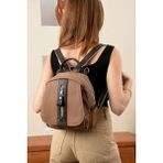 Just Polo Kadın Orta Boy Ayarlanabilir Askılı Şık Lakost Sırt Çantası Shopper - Tek Ebat - Vizon - Kahve