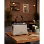 Just Polo Kadın Orta Boy Şık El ve Omuz Çantası Shopper Ebat : 18 x 26 cm - Tek Ebat - Kum - Kahve