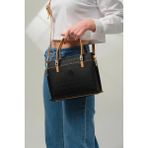 Just Polo Kadın Orta Boy Su Geçirmez Şık Konforlu El ve Omuz Çantası Shopper 234045PC - Tek Ebat - Siyah Taba
