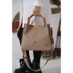 Just Polo Kadın Su Geçirmez Ayarlanabilir Askılı Büyük Boy Lüks Omuz Çantası Shoulder Bag Ebat: 27 x 30 cm - Tek Ebat - Kum