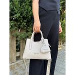 Just Polo Kadın Taş 3 Bölmeli Lüks Yumuşak Deri Shopper Şık Omuz Çantası Shoulder Bag - Tek Ebat