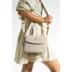 Just Polo Kadın Taş Baskı Desenli Kolon Askılı 3 Bölmeli Omuz Çantası 23X16cm Mds2184