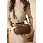 Just Polo Kadın Vizon Kahve 5 Bölmeli Çapraz Omuz Çantası 236000PC - Tek Ebat - Vizon - Kahve