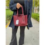 Just Polo Kadın Yeni Sezon 3 Bölmeli Yumuşak Deri Lüks ve Şık Dokunuş El & Omuz Çantası Shoulder Bag - Bordo