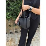 Just Polo Kadın Yeni Sezon Yumuşak Derili 4 Bölmeli Lüks El ve Omuz Çantası Shopper Ebat: 28 x 20 cm - Siyah
