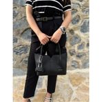 Just Polo Kadın Yumuşak Deri 3 Bölmeli Ayarlanabilir Askılı Şık El ve Omuz Çantası Shopper - Tek Ebat - Siyah