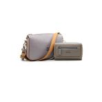 Just Polo MDS4036-1006 Gri Kadın Omuz Çantası Cüzdan Kombini