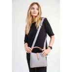 Just Polo Yeni Sezon Baskılı 3 Bölmeli Kadın Omuz Çantası 234002MH - 02 - Gri