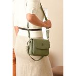 Just Polo Yeni Sezon Kolon Askılı 4 Bölmeli Çağla Yeşil Kadın Omuz Çantası 21X16CM PBU2174 - 21 x 16 cm