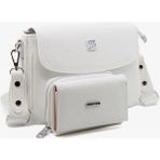 Just Polo Yeni Sezon Kolon Askılı 4 Bölmeli Kadın Omuz Çantası 21x16cm Pbu2174 - Beyaz - Beyaz