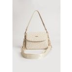 Just Polo Yeni Sezon Kolon Askılı 4 Bölmeli Kadın Omuz Çantası 25x15cm PBU2174 (Krem)