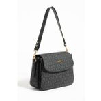 Just Polo Yeni Sezon Kolon Askılı 4 Bölmeli Siyah Kadın Omuz Çantası 25X15CM PBU2174