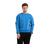 Justever Bisiklet Yaka Nakışlı Şardonlu İçi Polarlı Mavi Erkek Sweatshirt - Volar