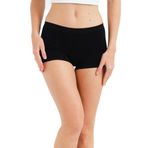 JUSTEVER Seamless Dikişsiz Kısa Külot İz Yapmayan Kadın Boxer - Aries, Siyah, M
