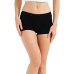 Justever Seamless Dikişsiz Kısa Külot İz Yapmayan Siyah Kadın Boxer - Aries