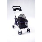 Justie Pet 15 Kg Taşıma Kapasiteli Lacivert Kedi & Köpek Arabası Konforlu Tasarım 57 x 30 x 52 cm