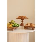 Justwood 3'lü 25/14 cm. Mummy, 25 cm Risus ve 17X25 cm Risus Ahşap Pasta Sunum Servis Tabağı Seti