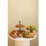 justwood 4lü Ahşap Pasta Sunum 29 Cm Lucca Pastalık, 29 Cm Risus, 17x30 Risus,2 Katlı Kek Standı