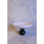 Justwood Macaroni Siyah Nar Ayaklı 22,5 cm Melamin Servis Tabağı, Çukur Sunum Tabağı, Sunumluk, Kase