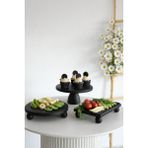 Justwood Siyah 3lü 25 cm Lucca Pastalık, 25 cm Risus, 17X25 Risus Ahşap Çeyiz Seti - 25 cm 25 cm 17x25 cm