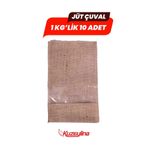 Jüt Çuval 1 kg'lik- Şeffaf Pencereli 10 Adet