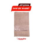 Jüt Çuval 3 kg'lik- Şeffaf Pencereli 10 Adet