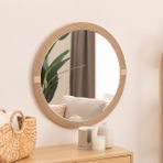 Jut Halatlı Yuvarlak Dekoratif Duvar Aynası, 90X90