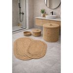 Jut Hasir Banyo Seti ,40 X 45 Camasir Sepeti ,Banyo Paspasi,Makyaj Sepeti,Kirli Sepeti, Banyo,Dekor