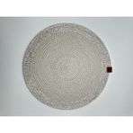 Jüt Kumaş Yaldızlı Supla Ekru Platin 32 cm - Ekru - Gri - 32 x 32 cm