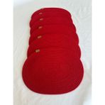 Jüt Supla Oval Kırmızı Kırmızı 30X40 6lı - 30 x 40 cm