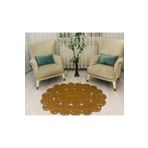 JÜTEX HOME Jüt Hasır görünümlü Desenli Modern El Örgüsü Oval Halı Kilim