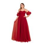 JUZENNA 21248 Organze Tül Straplez Takma Kol Çiçekli İp Askı Nişanlık