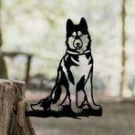 JuZi Store Metal Kızak köpek Silueti Hayvan Silueti, Hayvan Silueti Bahçe Kazığı, Çiftlik Evi Arka Bahçe Asma Sanat Eseri, Dış Mekan Bahçe Çiminin Güzel Koruyucusu (Renk: A)
