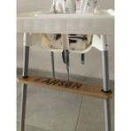 Juzk Solutions Kişiye Özel Isim Yazılı Mama Sandalyesi Ayak Koyma Dayama Desteği-Ikea Antilop, Ebebek Baby Plus Star, Faros Orzo Uyumlu - Pembe