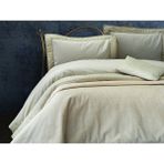 Jwk Home Krem Balıksırtı Kadife Çift Kişilik Yatak Örtüsü (270X260) - Ekru - 270 x 260 cm
