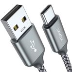 JXMOX USB Tip C Kablo, USB A'dan USB'ye C 3A Hızlı Şarj (3.3ft 2'li Paket) Örgülü Şarj Kablosu iPhone 15 16 Pro Max, Samsung Galaxy S10 S9 S8 Plus, Note 9 8, A11 A20 A51, LG G6 G7 V30 V35, Moto Z2 Z3