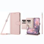 JZ Honor 70 5G için 9 Kart Yuvalı ve Fotoğraf Pencereli Cüzdan Kılıf, Birinci Sınıf Deri Kapaklı Kılıf, Kickstand Çapraz Askılı Telefon Cüzdanı ve Ayarlanabilir Kordon ve Bileklik ile - Pembe