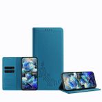 JZ Honor 70 Pro 5G için Şakayık Kabartmalı Cüzdan Kılıf, Deri Cüzdan Kapaklı Kapak ➤ RFID Engelleme➤ Kickstand & Kart Yuvaları & Kadın Kız için Koruyucu Folyo Kabuk - Lagon