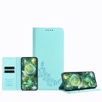 JZ iPhone 11 için Şakayık Kabartmalı Cüzdan Kılıf, Deri Cüzdan Kapaklı Kapak ➤ RFID Engelleme➤ Kickstand & Kart Yuvaları Kadınlar Kız Çocuklar için Koruyucu Folyo Kabuk - Nane Yeşili