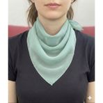 Jz Moda Düz Sade Şifon Kare Fular - Zarif Kadın Boyun Fuları ve Bandana (50X50CM) - Su Yeşili