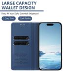 JZ RedMi Note 11/11S/12S için Şakayık Kabartmalı Cüzdan Kılıf, Deri Cüzdan Kapaklı Kapak ➤ RFID Engelleme─ Kickstand & Kart Yuvaları Kadınlar Kızlar için Koruyucu Folyo Kabuk - Koyu Mavi