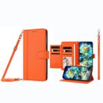 JZ Xiaomi CIVI 1S için 9 Kart Yuvalı ve Fotoğraf Pencereli Cüzdan Kılıf, Birinci Sınıf Deri Kapaklı Kılıf, Kickstand Çapraz Askılı Telefon Cüzdanı ve Ayarlanabilir Kordon ve Bileklik - Turuncu
