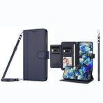 JZ Xiaomi CIVI 3 5G için 9 Kart Yuvalı ve Fotoğraf Pencereli Cüzdan Kılıf, Birinci Sınıf Deri Kapaklı Kılıf, Kickstand Çapraz Askılı Telefon Cüzdanı ve Ayarlanabilir Kordon ve Bileklik ile - Koyu Mavi