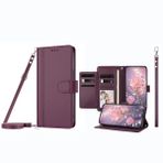 JZ Xiaomi Poco X3 GT için 9 Kart Yuvalı ve Fotoğraf Pencereli Cüzdan Kılıf, Birinci Sınıf Deri Kapaklı Kılıf, Kickstand Çapraz Askılı Telefon Cüzdanı ve Ayarlanabilir Kordon ve Bileklik ile - Mor