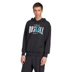 JZ8903 MER GR HOOD M Siyah Kapüşonlu Baskılı Erkek Sweatshirt