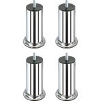 k karaaliler Mobilya Baza Koltuk Yatak Çekyat Kanepe Yükseltme Ayağı Kalın Diş 3/8 Krom Metal Ayak 12 cm 4 Adet