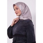 K.Lila Petek Desen Monogram İpek Eşarp
