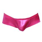 K-Men Erkek Kese Külot İç Çamaşırı Nefes Alabilir Pürüzsüz Buz İpeksi Üçgen Bikini, Gül Kırmızısı, XL