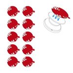K TOMOTO [10'lu Paket] 3M VHB Soket Montaj Tabanı için Yapışkan Pedler, Çift Taraflı Isıya Dayanıklı Güçlü Çıkartma Yedek Bant Telefon Katlanabilir Kavrama ve Dik Durma, 3,3 cm, Şeffaf